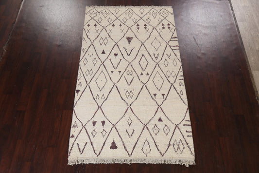 Tribal Moroccan Wool Area Rug 5x9