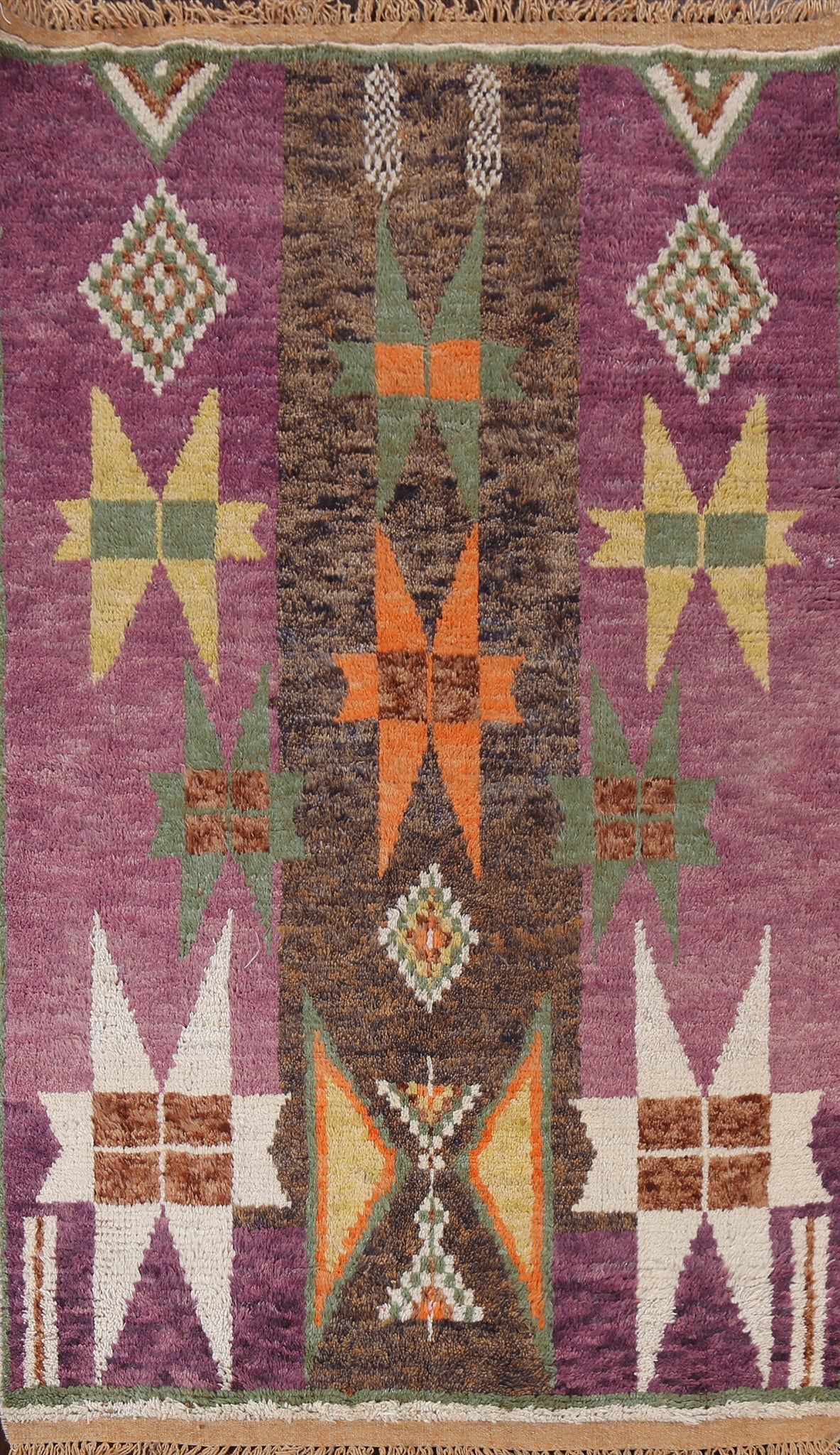 Wool Moroccan Handmade Area Rug 5x8