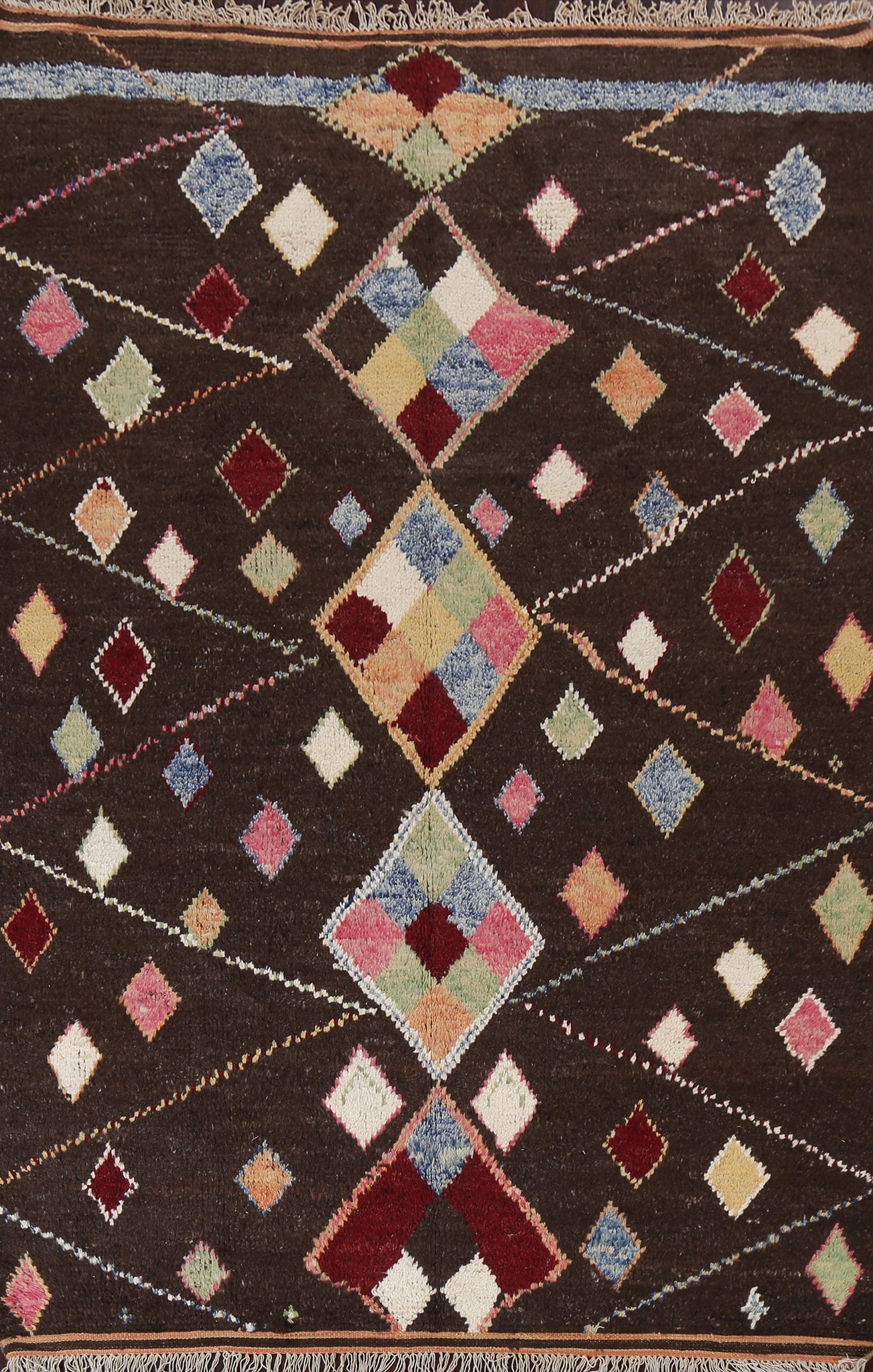 Tribal Moroccan Wool Area Rug 6x10