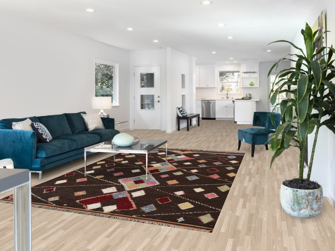 Tribal Moroccan Wool Area Rug 6x10