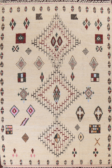 Tribal Moroccan Wool Area Rug 9x13