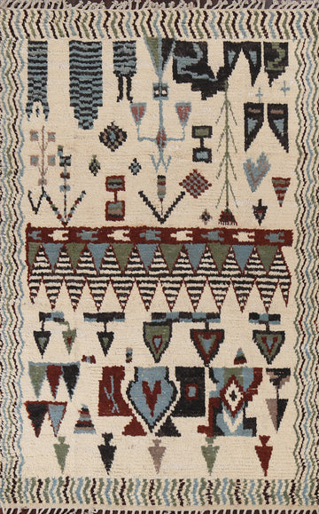 Tribal Moroccan Handmade Area Rug 6x10