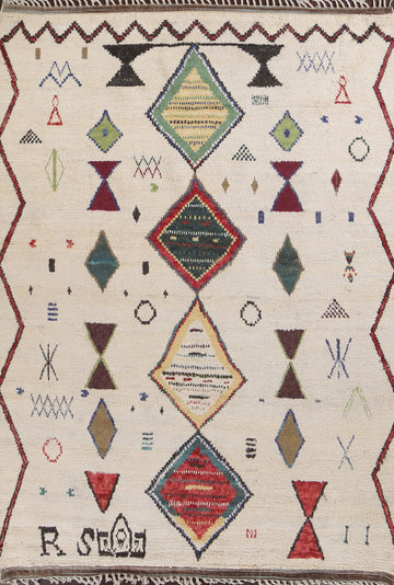 Tribal Moroccan Wool Area Rug 8x11