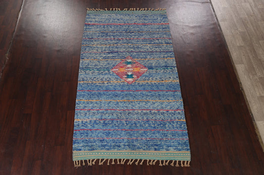 Geometric Moroccan Wool Area Rug 5x9