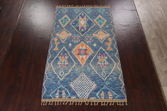 Geometric Moroccan Handmade Area Rug 6x10