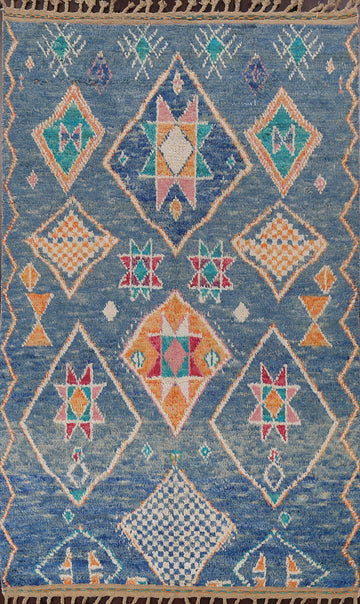 Geometric Moroccan Handmade Area Rug 6x10