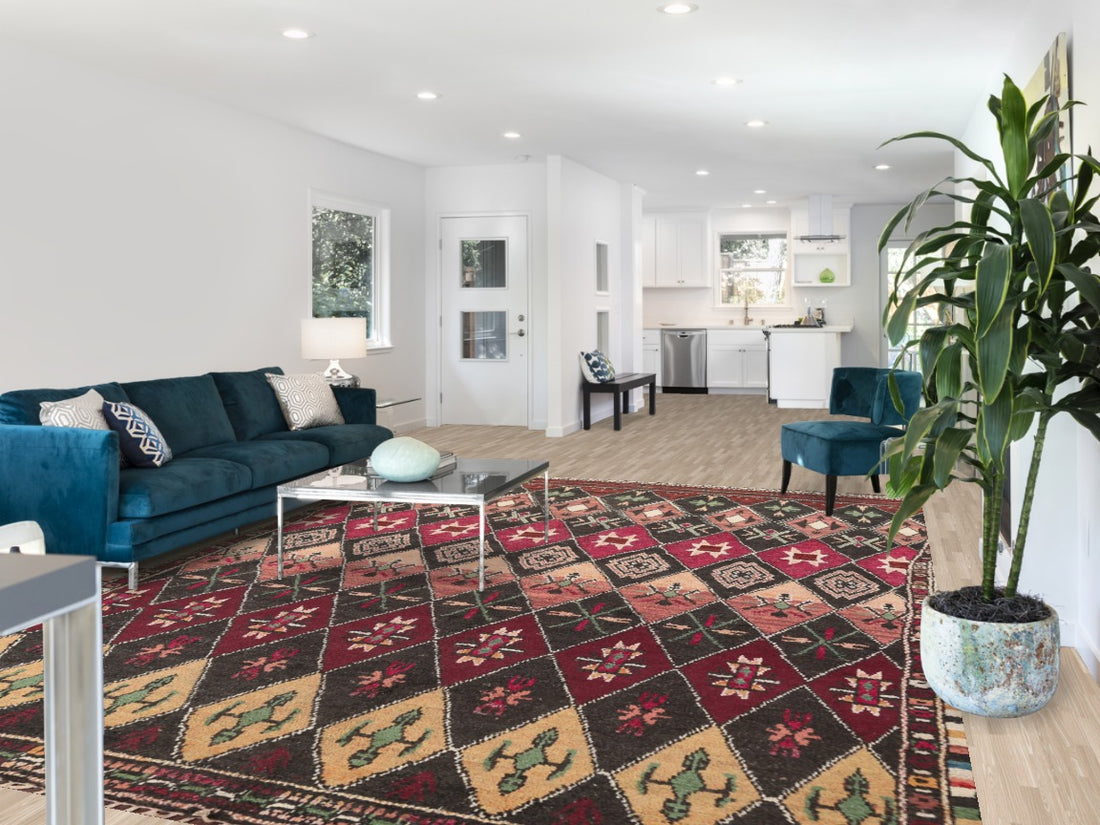 Geometric Moroccan Handmade Area Rug 9x13