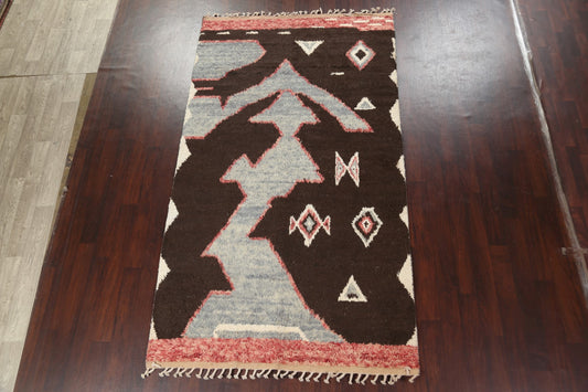 Tribal Moroccan Wool Area Rug 6x10