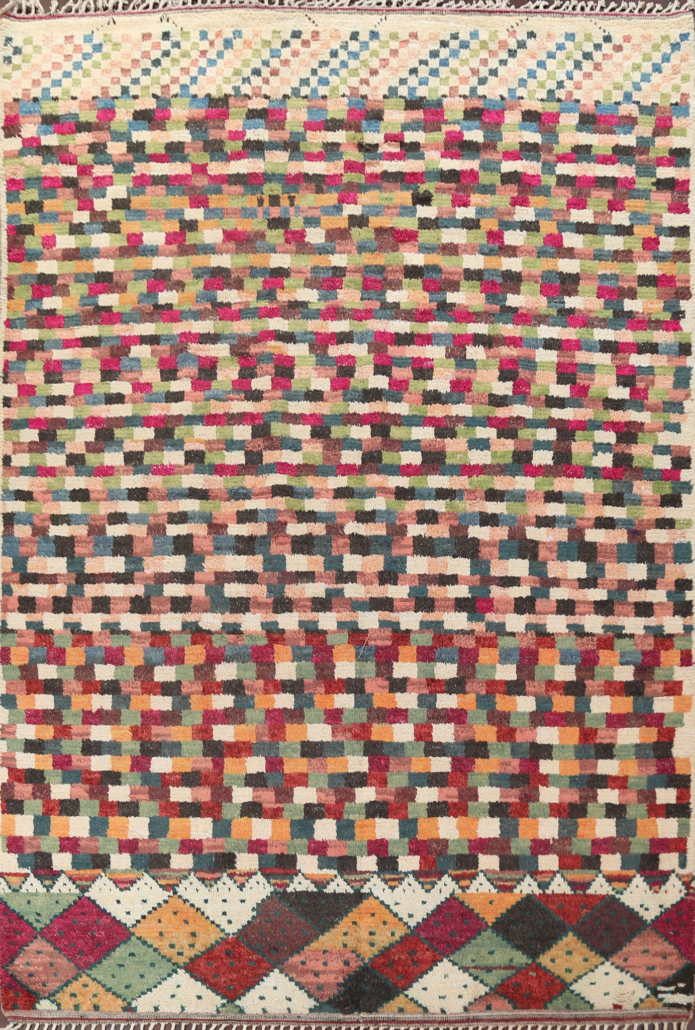 Handmade Moroccan Wool Area Rug 9x13