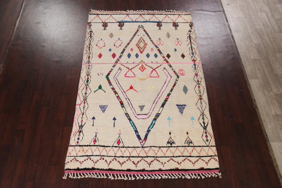 Tribal Moroccan Wool Area Rug 6x9
