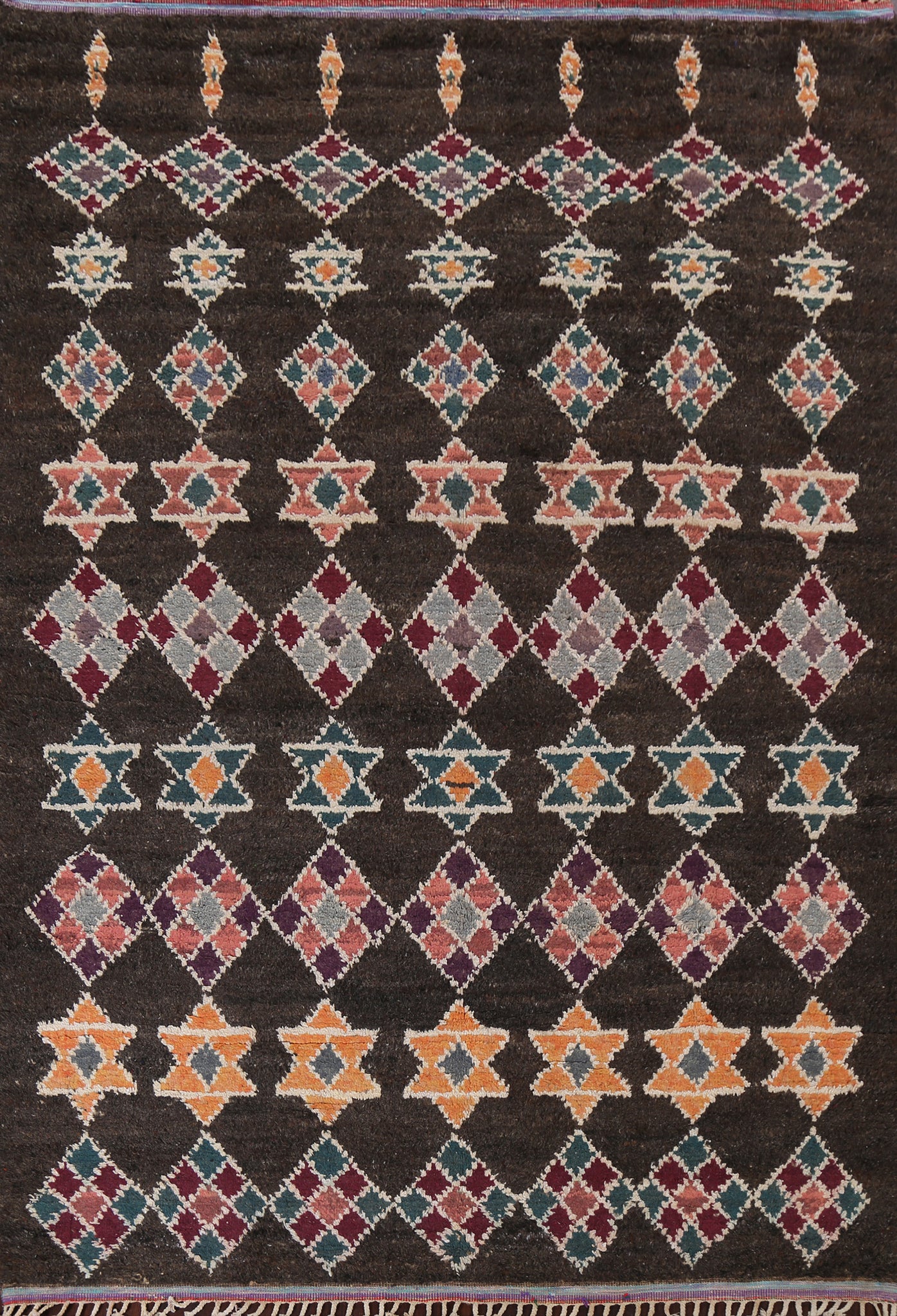 Geometric Moroccan Wool Area Rug 8x11
