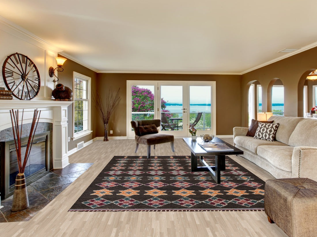 Geometric Moroccan Wool Area Rug 8x11
