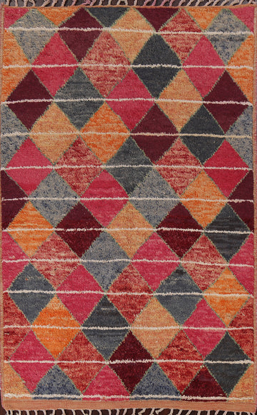 Trellis Moroccan Wool Area Rug 5x8