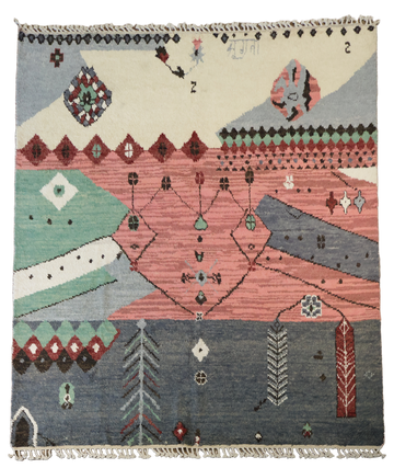 Tribal Moroccan Wool Area Rug 8x10