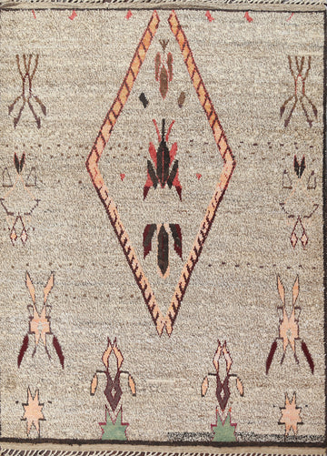 Tribal Moroccan Wool Area Rug 8x11