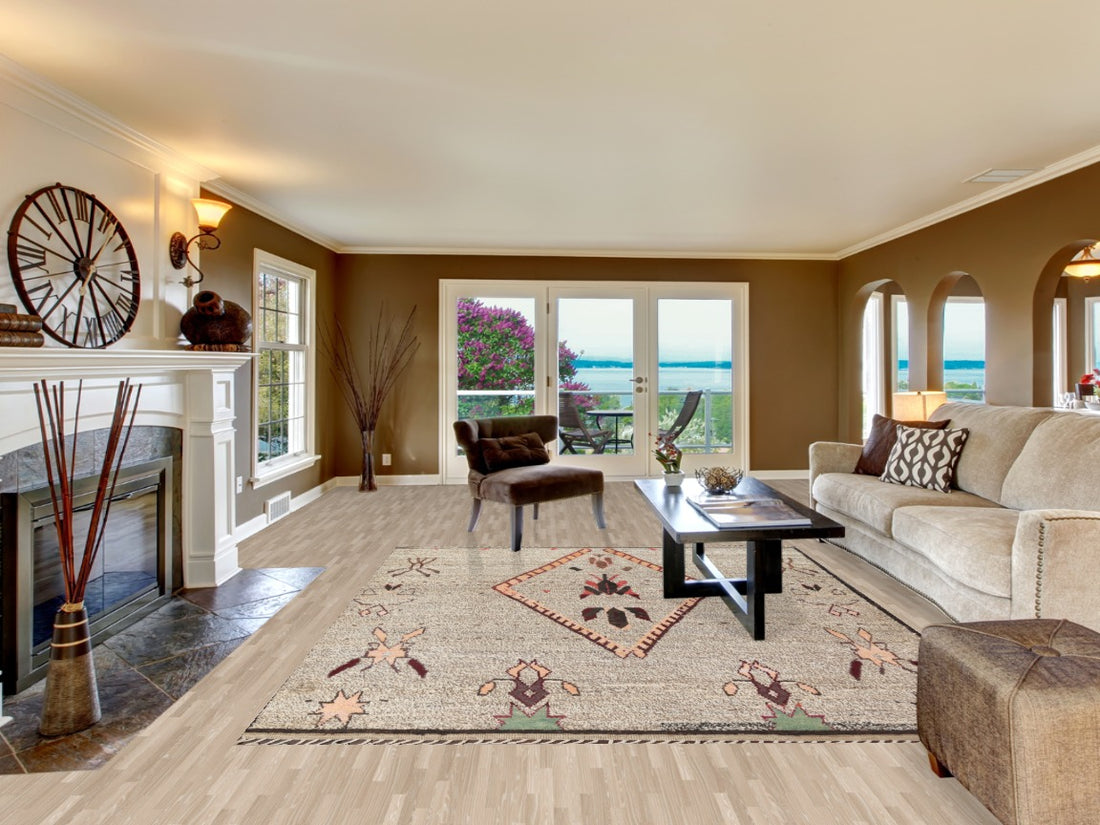 Tribal Moroccan Wool Area Rug 8x11