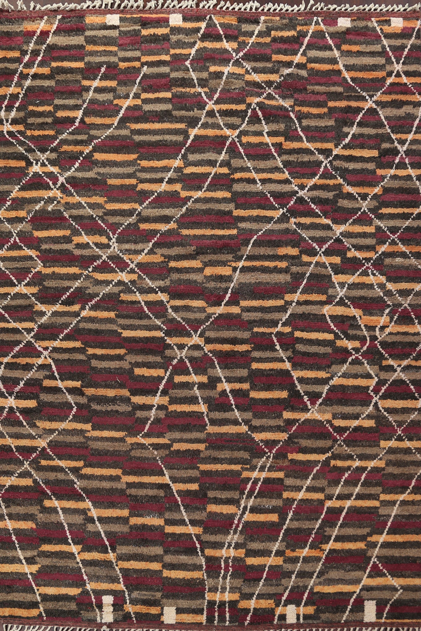 Geometric Moroccan Wool Area Rug 9x12
