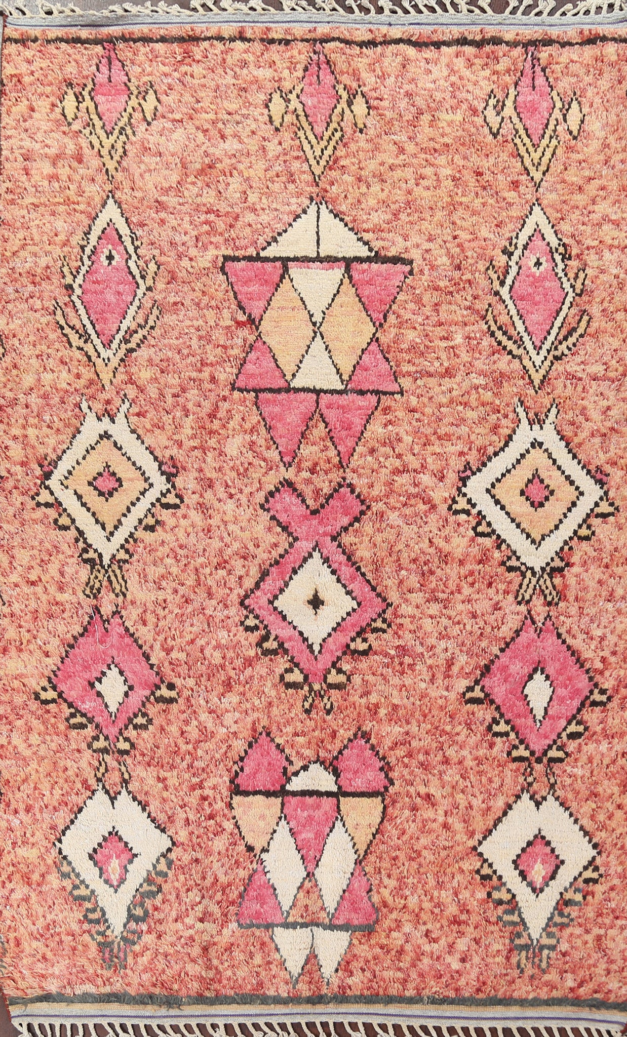 Geometric Moroccan Wool Area Rug 6x10