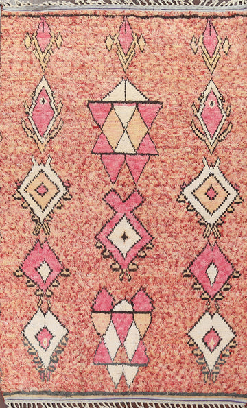 Geometric Moroccan Wool Area Rug 6x10