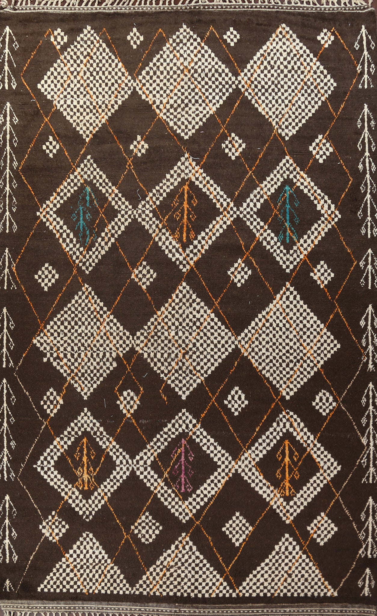 Geometric Wool Moroccan Handmade Rug 10x15