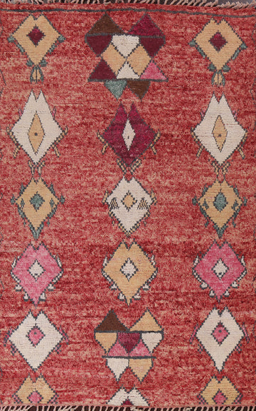 Geometric Moroccan Wool Area Rug 6x10