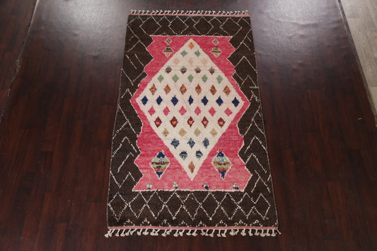 Geometric Moroccan Wool Area Rug 5x8