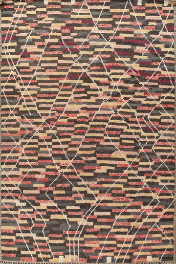 Handmade Moroccan Wool Area Rug 9x13