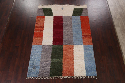 Geometric Moroccan Wool Area Rug 6x9