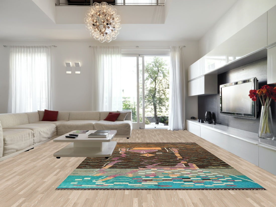 Tribal Moroccan Wool Handmade Rug 10x15