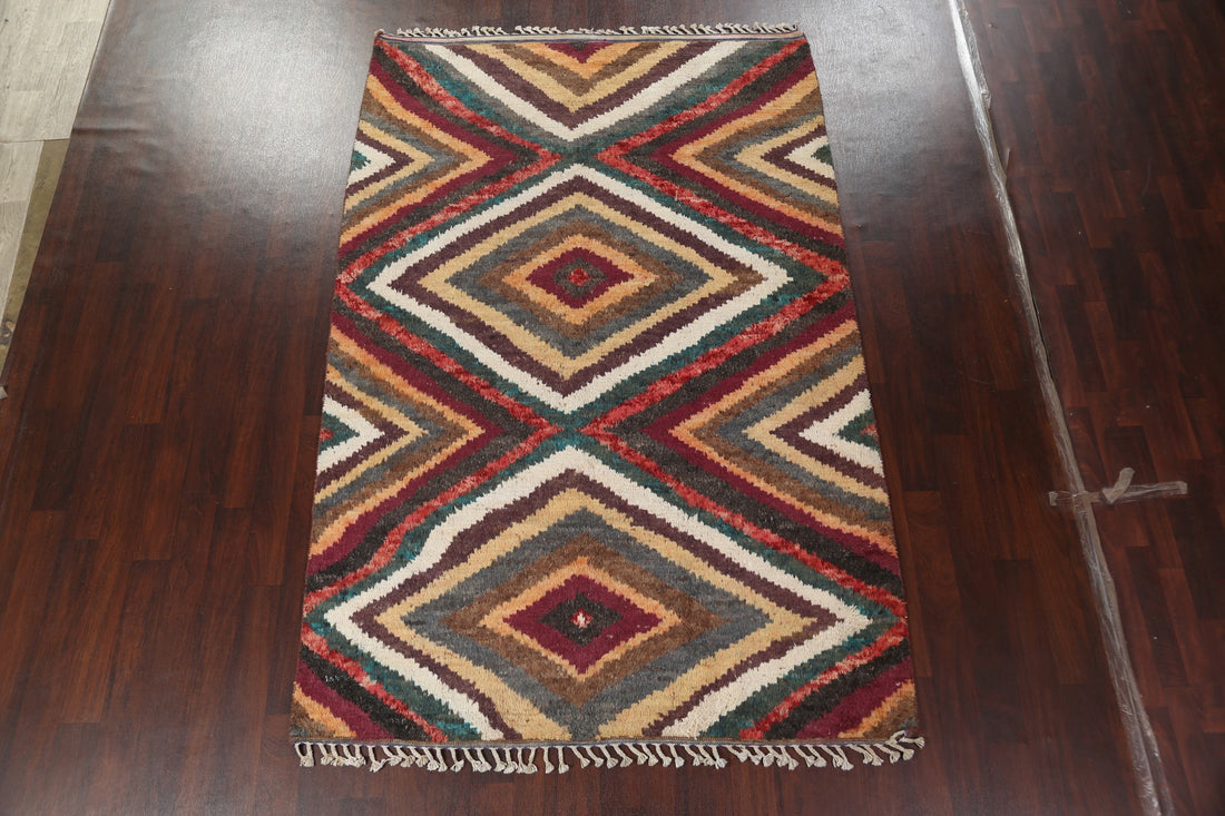Tribal Moroccan Wool Area Rug 6x9