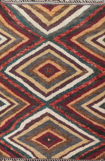 Tribal Moroccan Wool Area Rug 6x9