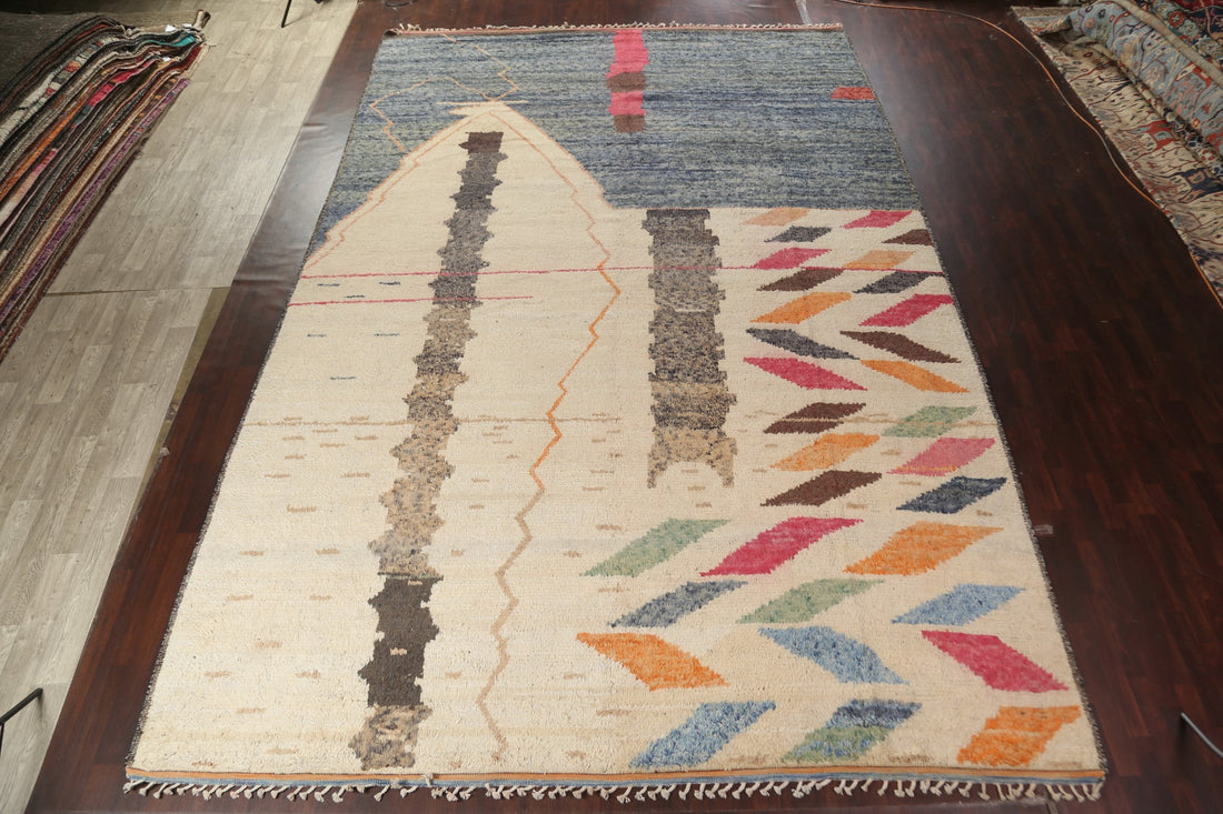 Tribal Moroccan Wool Handmade Rug 12x19