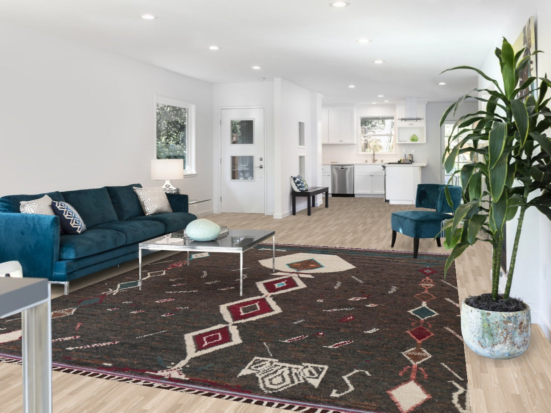 Tribal Moroccan Wool Area Rug 8x11