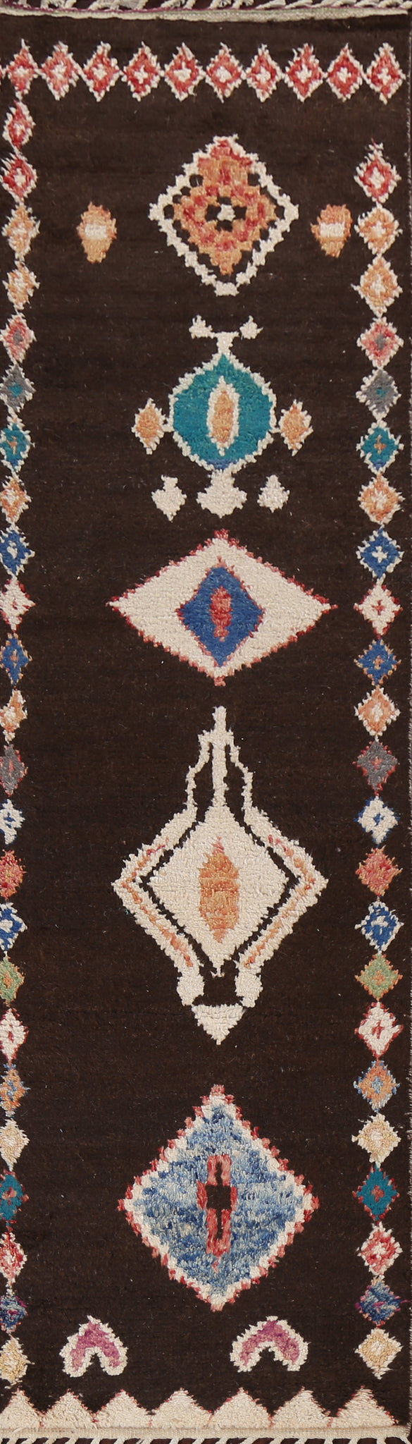 Tribal Moroccan Handmade Runner Rug 3x13