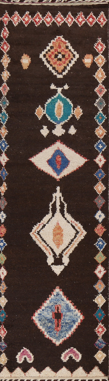 Tribal Moroccan Handmade Runner Rug 3x13
