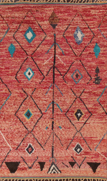 Tribal Moroccan Handmade Area Rug 6x10