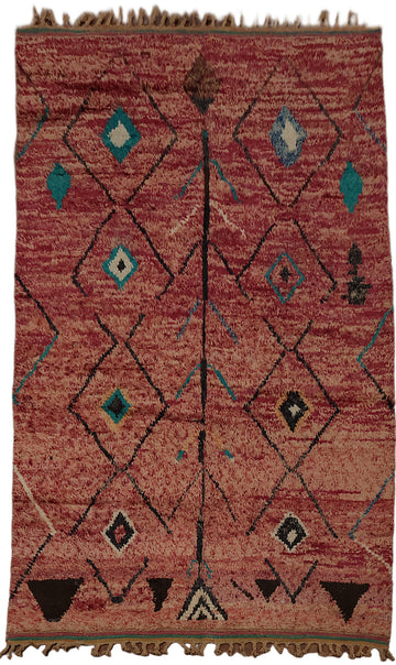 Tribal Moroccan Handmade Area Rug 6x10