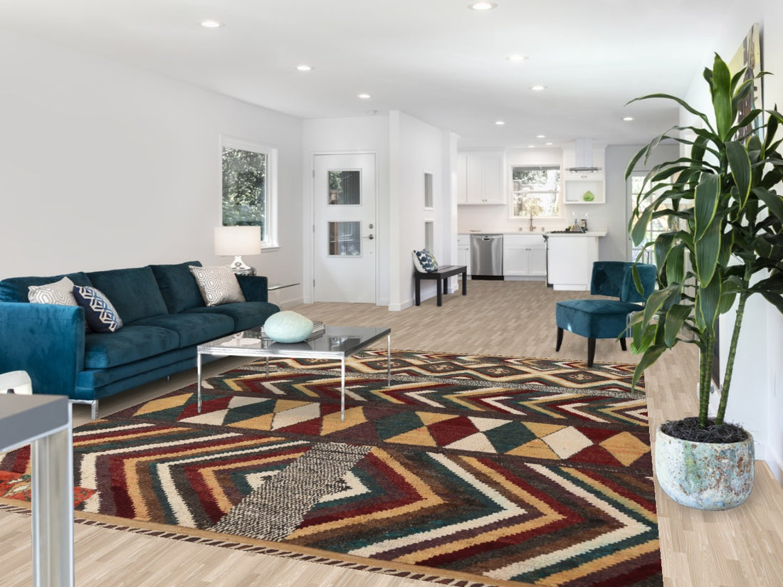 Tribal Moroccan Wool Area Rug 8x11