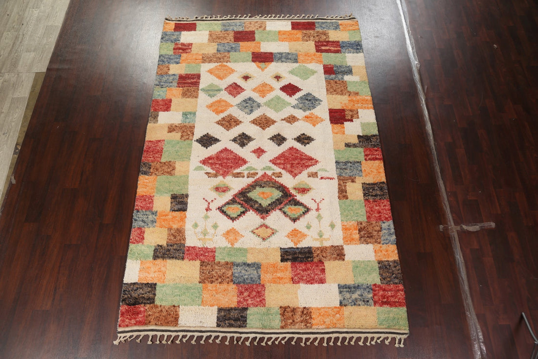 Tribal Moroccan Handmade Area Rug 7x11