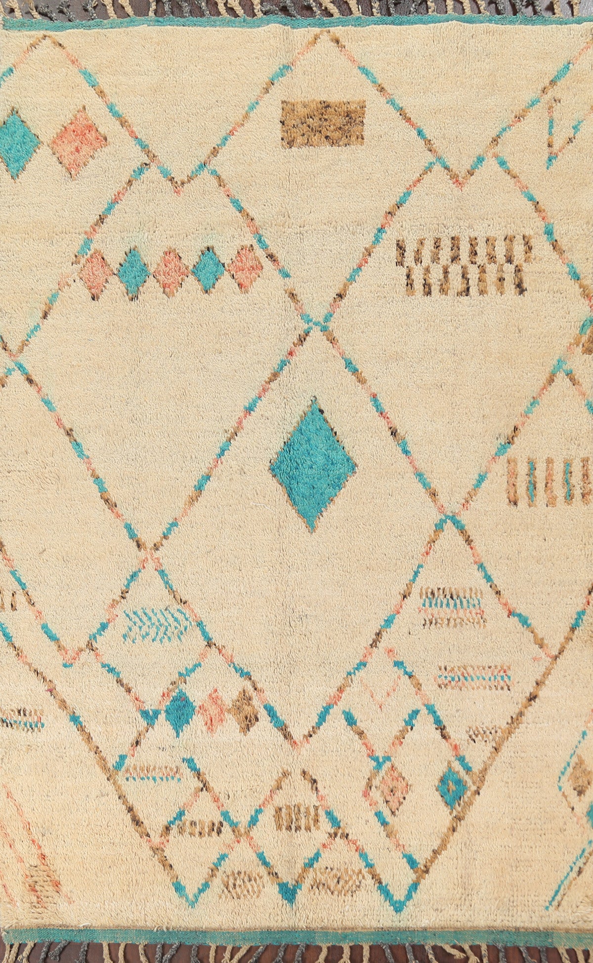 Tribal Moroccan Wool Area Rug 5x9