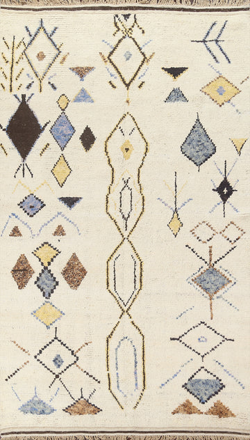 Tribal Moroccan Wool Area Rug 6x10