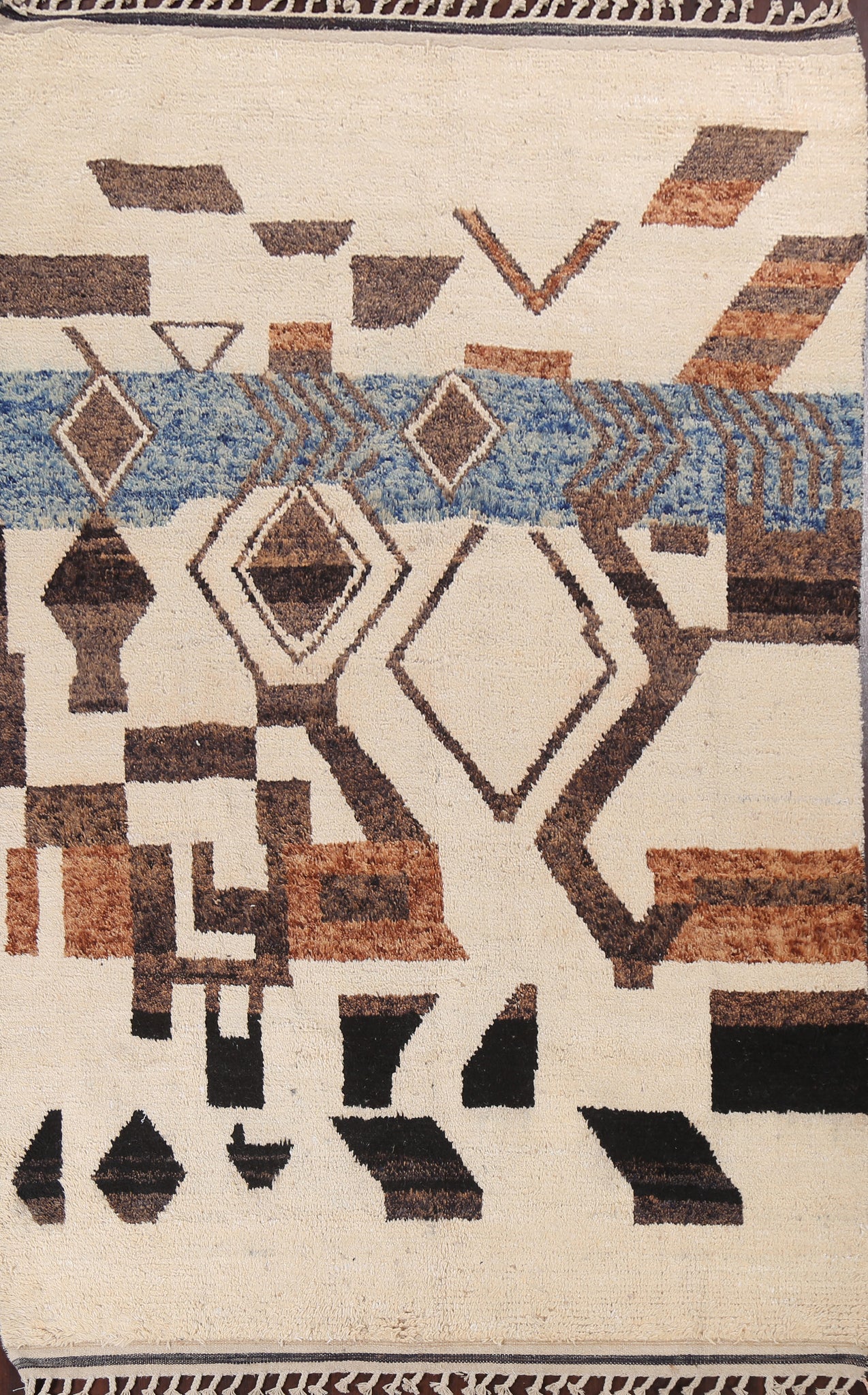 Tribal Moroccan Wool Area Rug 7x11