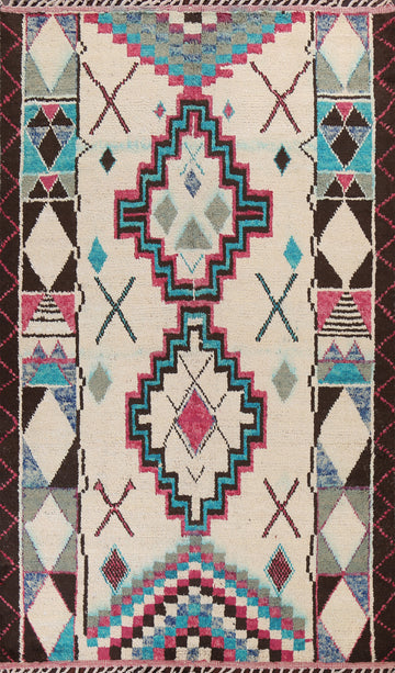 Tribal Moroccan Handmade Area Rug 7x11