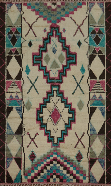 Tribal Moroccan Handmade Area Rug 7x11