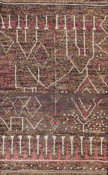 Tribal Moroccan Wool Area Rug 6x10