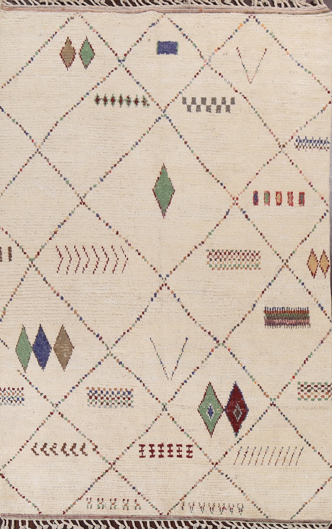 Wool Moroccan Oriental Area Rug 6x10