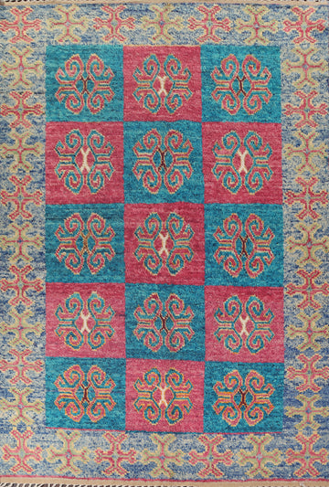 Geometric Moroccan Wool Area Rug 9x13