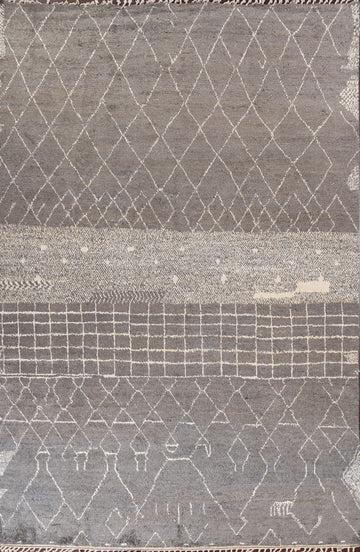 Trellis Moroccan Wool Handmade Rug 10x15
