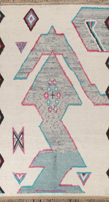 Tribal Moroccan Wool Area Rug 6x10