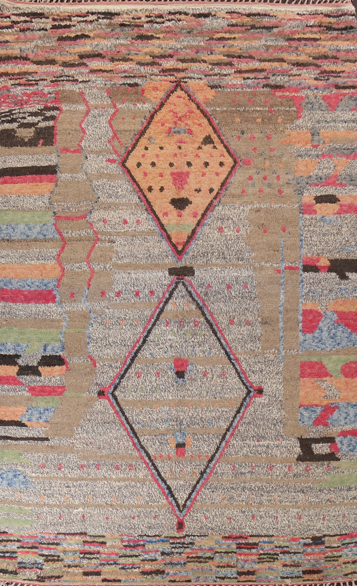 Tribal Moroccan Handmade Wool Rug 10x15